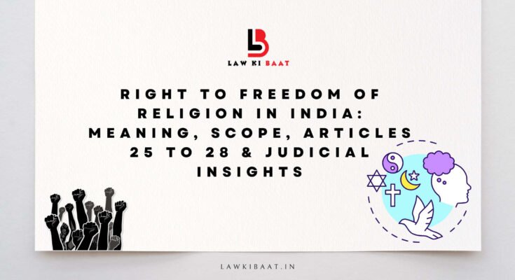 Right to Freedom of Religion in India – Constitutional Meaning, Scope, Articles 25 to 28 & Judicial Insights | Law ki Baat